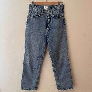 AGOLDE 90s Crop Mid Rise Loose Fit in Replica